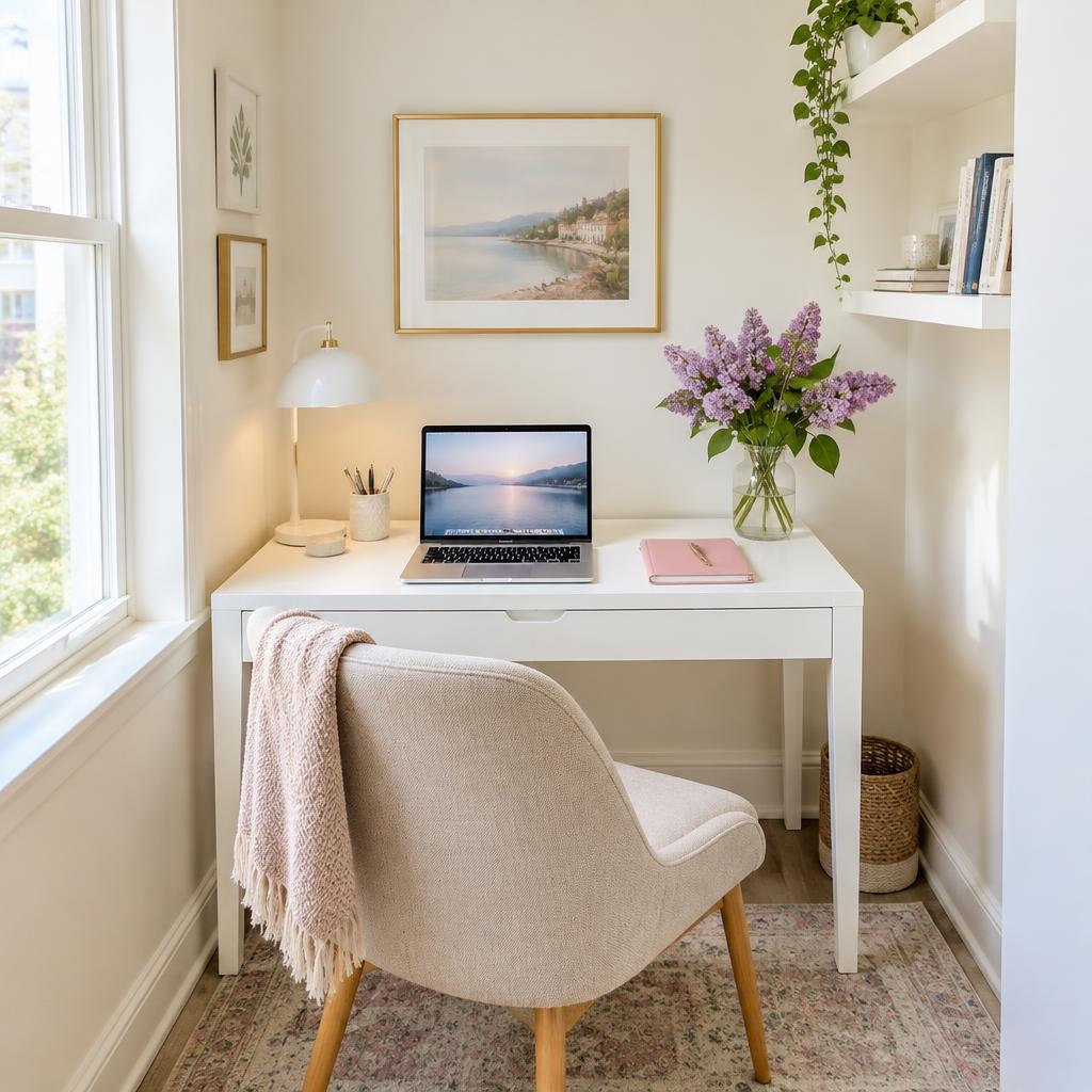 Calm home office nook